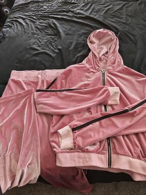 Tiger Mist Dusty Rose Velvet Hoodie